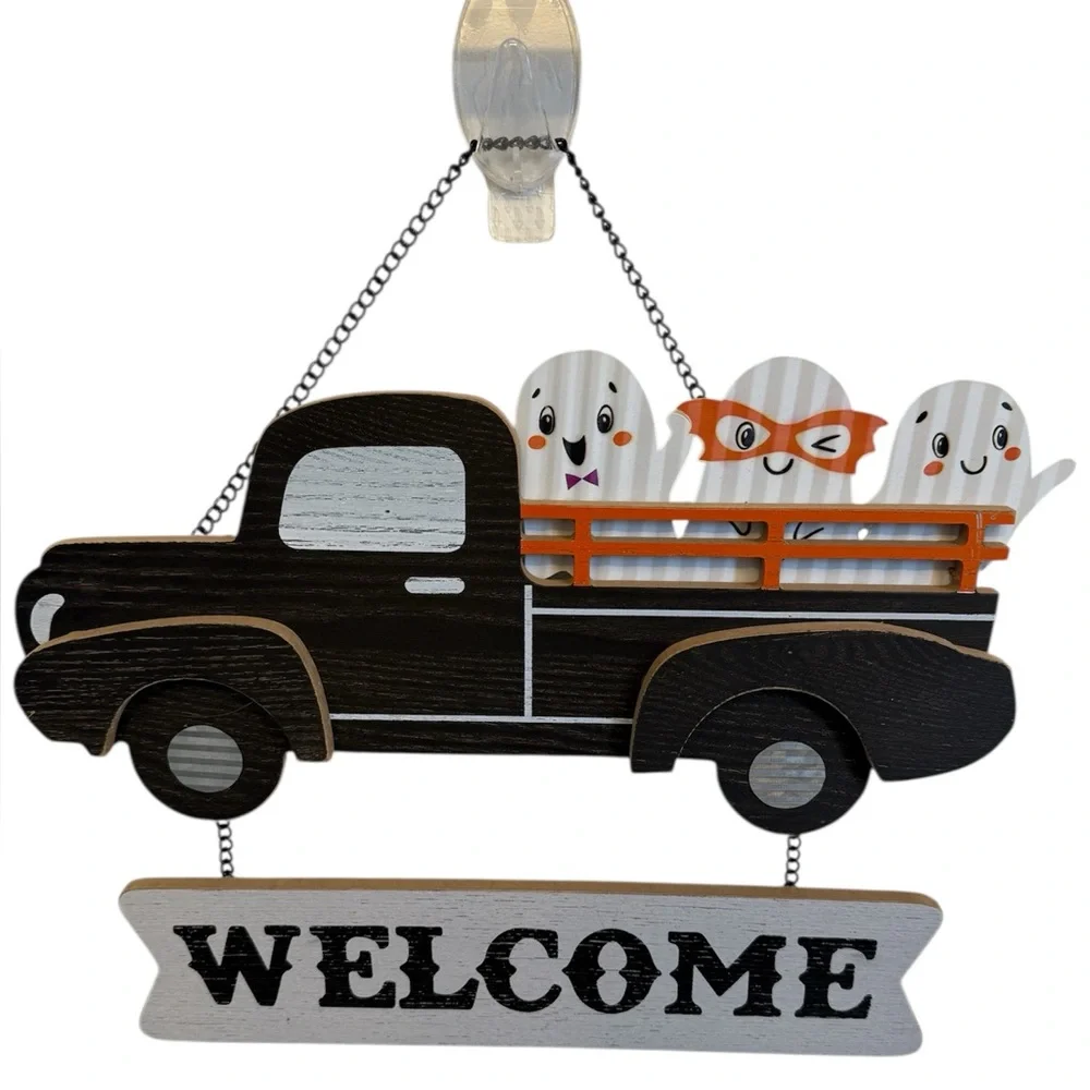 Halloween Ghost Truck Welcome Sign